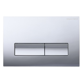 Клавиша смыва AQUA NERO 240х10х160 механическая, прямоугольные кнопки, двойной смыв, пластик, хром г