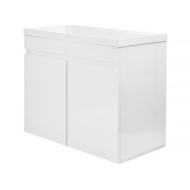 Комплект AQUA NERO Сабина 80Н 800х360х850 напольная тумба с раковиной Classica Slim 80*36 см, покрытие эмаль, белый глянцевый