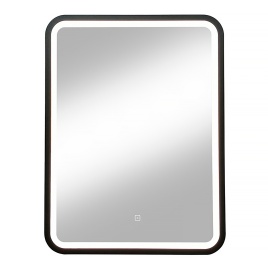 Зеркало AQUA NERO Мамбо-лофт 600х800 LED-подсветка, сенсорный выключатель с функцией диммера, черный