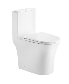 AN-027B Унитаз-моноблок, Торнадо,656*370*796 мм с сиденьем микролифт дюропласт, белый