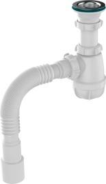 Aquant Сифон для кухни 1 1/2"х40 с мет.реш. с г.т. 40х40/50