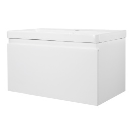 Комплект AQUA NERO Ненси 80 подвесная тумба с раковиной ASTI-80, покрытие эмаль, белый матовый