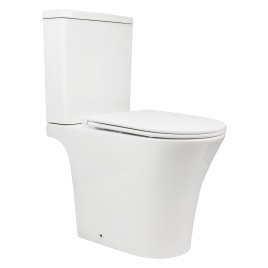 Унитаз-компакт AQUA NERO STAR 378х642х830 безободковый, с быстросъемным сиденьем микролифт, белый