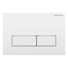 Клавиша смыва AQUA NERO 240х10х160 механическая, прямоугольные кнопки, двойной смыв, пластик, белый 