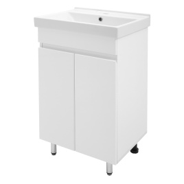 Комплект AQUA NERO Сабина 50Н 500х387х850 напольная тумба с раковиной Fest 50, покрытие эмаль, белый