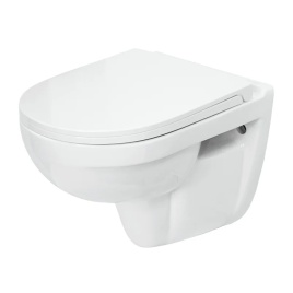 Унитаз подвесной Sanita Luxe Best Luxe 346х495х386 в комплекте с быстросъемным сиденьем микролифт, дюропласт, белый