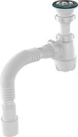 Aquant Сифон для умывальника 1 1/2"х40 с мет.реш. с г.т. 40х40/50