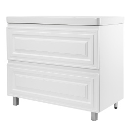 Комплект AQUA NERO Элен 80 815х480х890 напольная тумба с раковиной ASTI-80, покрытие эмаль, белый ма