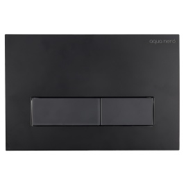 Клавиша смыва AQUA NERO 240х10х160 механическая, прямоугольные кнопки, двойной смыв, пластик, черный матовый