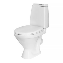 Унитаз-компакт Sanita Кама эконом 350х650х810 напольный, 1- режимный слив, в комплекте с сиденьем по