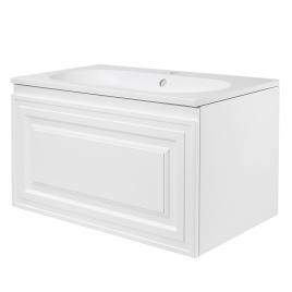 Комплект AQUA NERO Элен 100 1000х480х475 подвесная тумба с раковиной Гавана-100, покрытие эмаль, бел