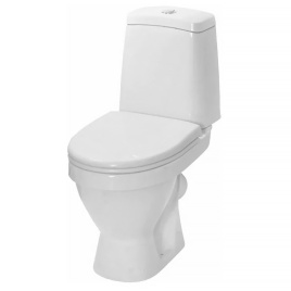 Унитаз-компакт Sanita Лада стандарт 340х625х780 напольный, 1- режимный слив, в комплекте с сиденьем 