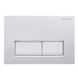 Клавиша смыва AQUA NERO 240х7х160 механическая, прямоугольные кнопки, двойной смыв, пластик, хром гл