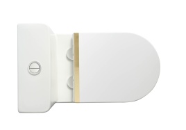 AN-017S Унитаз-компакт безободковый, Торнадо,610*360*835 мм,с сиденьем микролифт дюропласт, золото