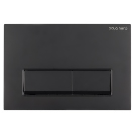 Клавиша смыва AQUA NERO 240х7х160 механическая, прямоугольные кнопки, двойной смыв, пластик, черный матовый
