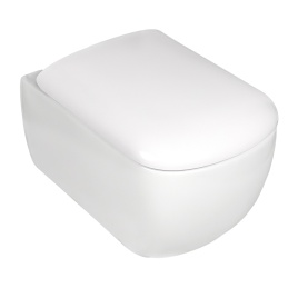 Унитаз подвесной AQUA NERO SOLANA 360х510х365 безободковый, слив скрытый "Торнадо", с быстросъемным 