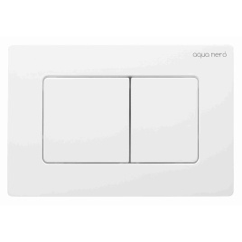 Клавиша смыва AQUA NERO 240х7х160 механическая, пластик, квадратные кнопки, двойной смыв, белый глян