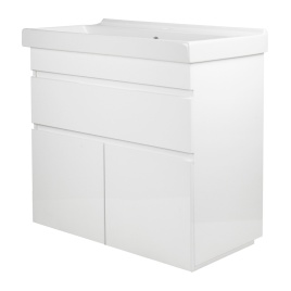 Комплект AQUA NERO Сабина 80Н 805х450х850напольная тумба с раковиной Fest 80, покрытие эмаль, белый 