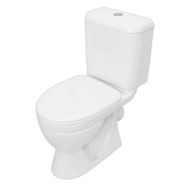 Унитаз-компакт Sanita Стандарт эконом 380х610х780 напольный, 1- режимный слив, в комплекте с сиденье