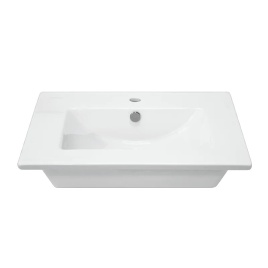 Раковина мебельная SANITA LUXE Quadro 60 санфарфор, белый