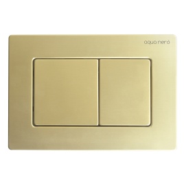 Клавиша смыва AQUA NERO 240х7х160 механическая, квадратные кнопки, двойной смыв, нержавеющая сталь, 