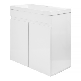 Комплект AQUA NERO Сабина 60Н 600х360х850 напольная тумба с раковиной Classica Slim 60*36 см, покрытие эмаль, белый глянцевый