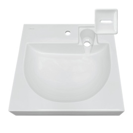 Раковина подвесная SANITA LUXE Galaxy 60 монтаж над стиральной машиной, санфарфор, белый