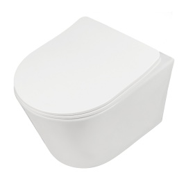 Унитаз подвесной AQUA NERO ATRIA 360х480х360 безободковый, слив "Торнадо", с быстросъемным сиденьем 