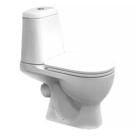 Унитаз-компакт Sanita Luxe MAX 340х620х757 напольный, в комплекте с быстросъемным сиденьем микролифт, дюропласт, белый