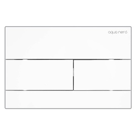 Клавиша смыва AQUA NERO 240х10х160 механическая, пластик, квадратные кнопки, двойной смыв, белый гля