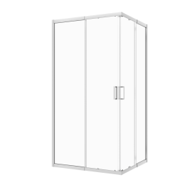 Душевое ограждениe 90*90*195(88*88*195) хром,6мм прозрач.стекло,профиль алюм.телескоп. (1 место)