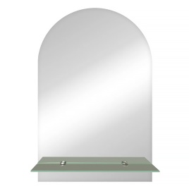 Зеркало AQUA NERO Арка 390х590 подвесное, с полкой