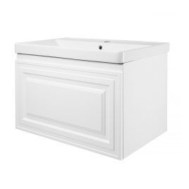 Комплект AQUA NERO Элен 80 815х480х515 подвесная тумба с раковиной ASTI-80, покрытие эмаль, белый ма