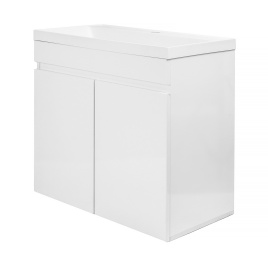 Комплект AQUA NERO Сабина 70Н 700х360х850 напольная тумба с раковиной Classica Slim 70*36 см, покрытие эмаль, белый глянцевый