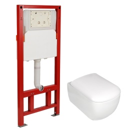 Сет AQUA NERO инсталляция+унитаз SOLANA безободковый, слив "Торнадо", с быстросъемным сиденьем микро