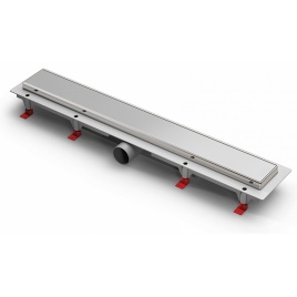 Душевой лоток CHUDEJ D40 Klasik 650 мм, боковой слив, пластиковый, решетка из нержавеющей стали