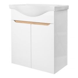 Комплект AQUA NERO Келли 55Н 550х450х870 напольная тумба с раковиной Edra Classic 55, покрытие эмаль