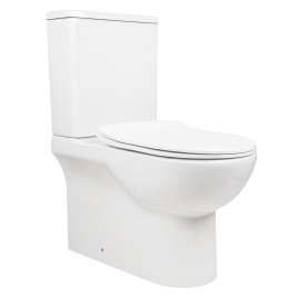 Унитаз-компакт AQUA NERO FIRE 370х640х800 безободковый, с быстросъемным сиденьем микролифт, белый