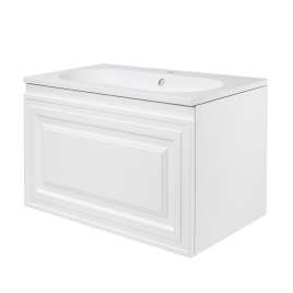 Комплект AQUA NERO Элен 80 800х480х475 подвесная тумба с раковиной Гавана-80, покрытие эмаль, белый 