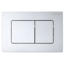 Клавиша смыва AQUA NERO 240х7х160 механическая, пластик, квадратные кнопки, двойной смыв, хром глянц