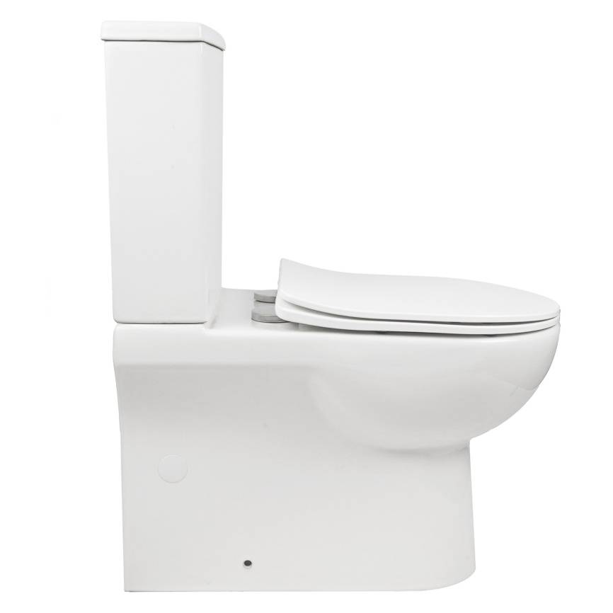 Унитаз-компакт AQUA NERO FIRE 370х640х800 безободковый, с быстросъемным сиденьем микролифт, белый фото 5