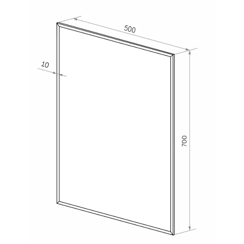 Зеркало AQUA NERO 600х800 прямоугольное, с фацетом, подвесное фото 4