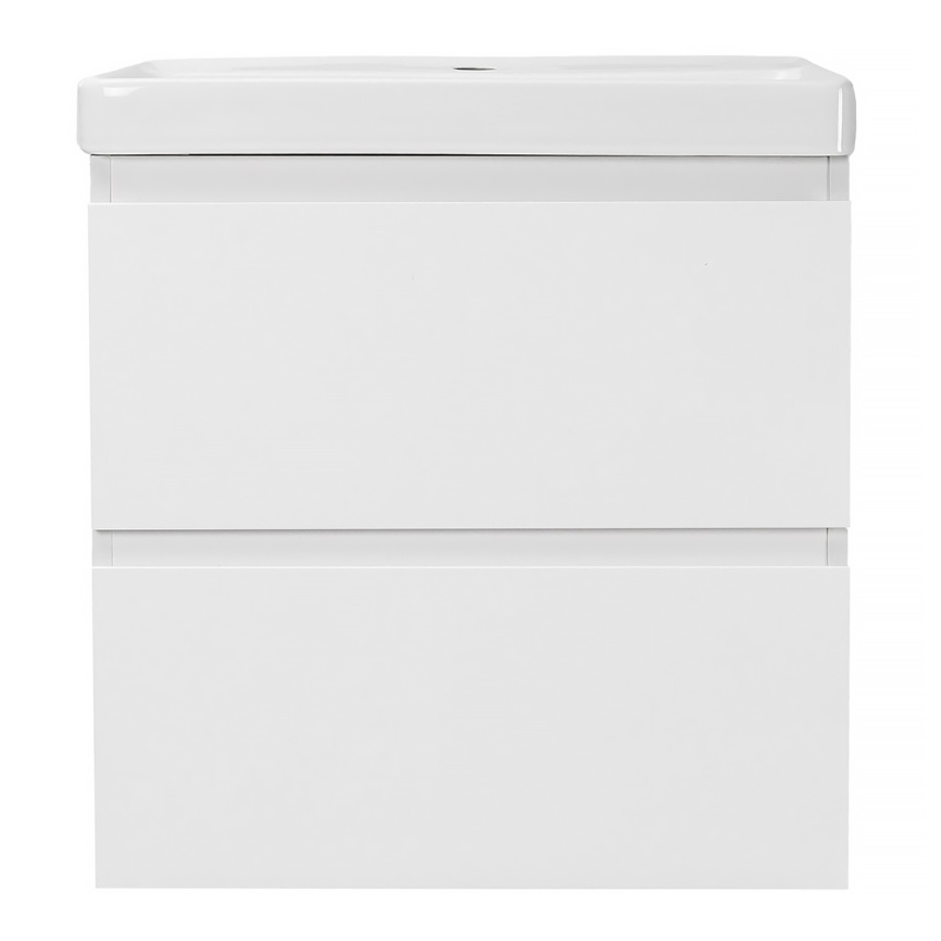 Комплект AQUA NERO Сандра 60-2 подвесная тумба с раковиной АСТИ-60, покрытие эмаль, белый глянцевый фото 3