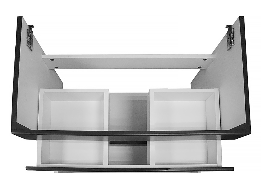 Комплект AQUA NERO Эстелла 70/2 подвесная тумба с раковиной Астория-70, покрытие эмаль, графит фото 7