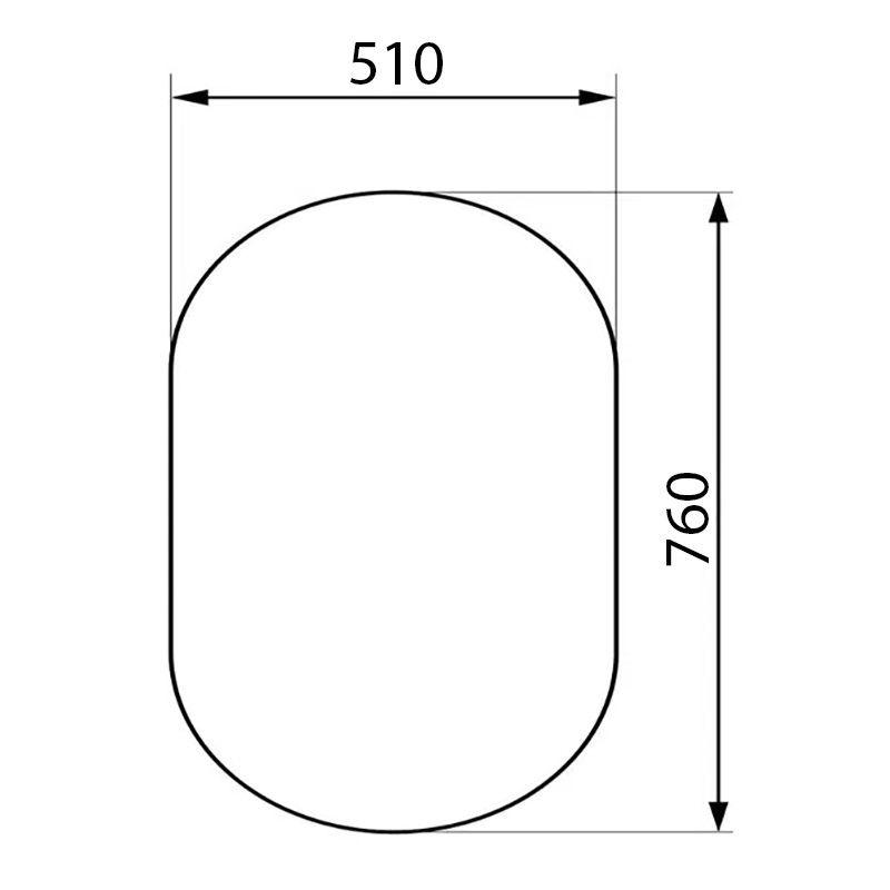 Зеркало AQUA NERO Танго 510х760 без подсветки, подвесное фото 2