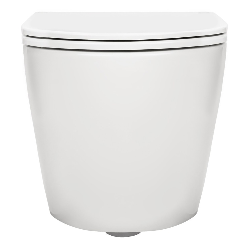 Унитаз подвесной AQUA NERO SKY 360х495х365 безободковый, с быстросъемным сиденьем микролифт, белый фото 3