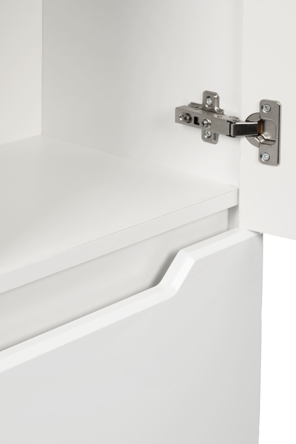 Пенал Рондо 36 правый напольный, белый глянец фото 2