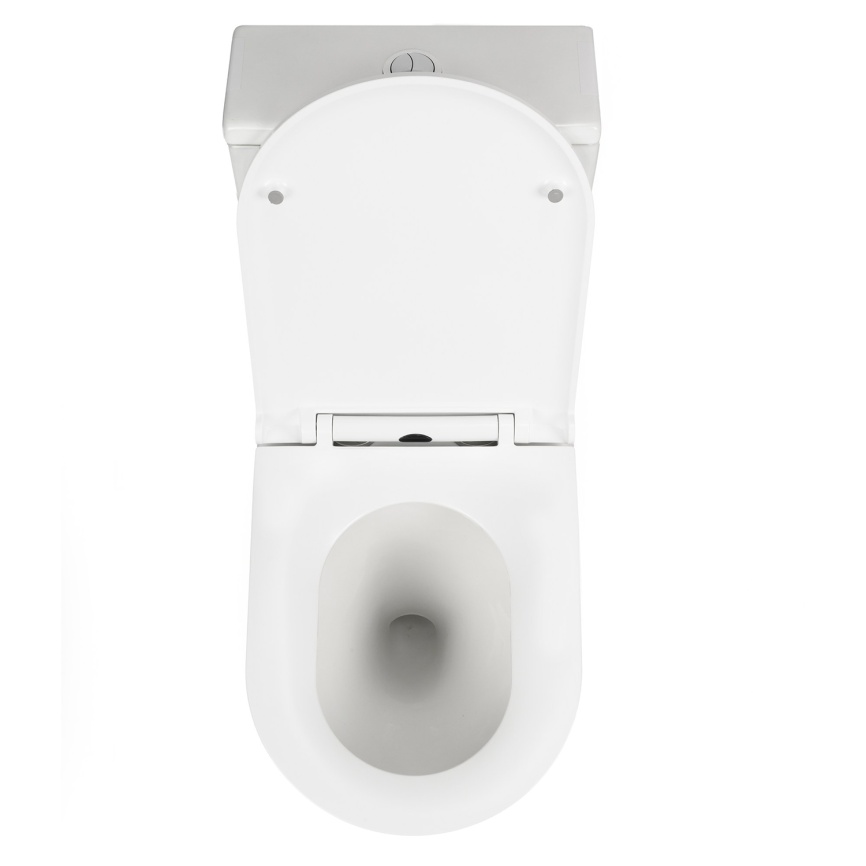 Унитаз-моноблок AQUA NERO RAIN 370х700х800 безободковый, слив "Торнадо", с быстросъемным сиденьем ми фото 10