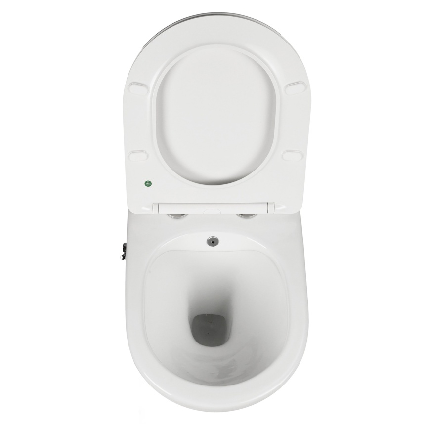 Унитаз подвесной AQUA NERO ARIES 365х490х363 c функцией биде, безободковый, с быстросъемным сиденьем фото 11