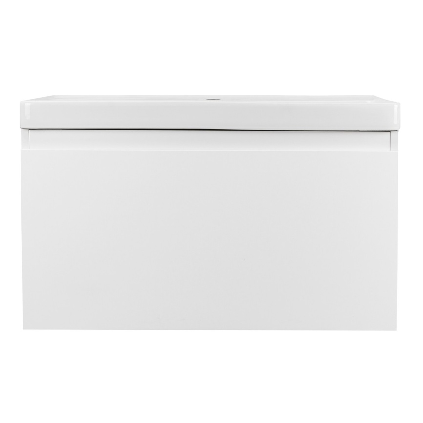 Комплект AQUA NERO Ненси 100 подвесная тумба с раковиной ASTI-100, покрытие эмаль, белый матовый фото 3